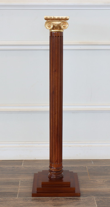 Mahogany Carved Masonic Columns Set (3)