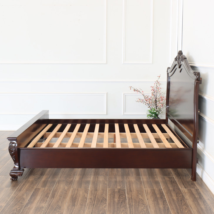 Mahogany Carved Sleigh Bed