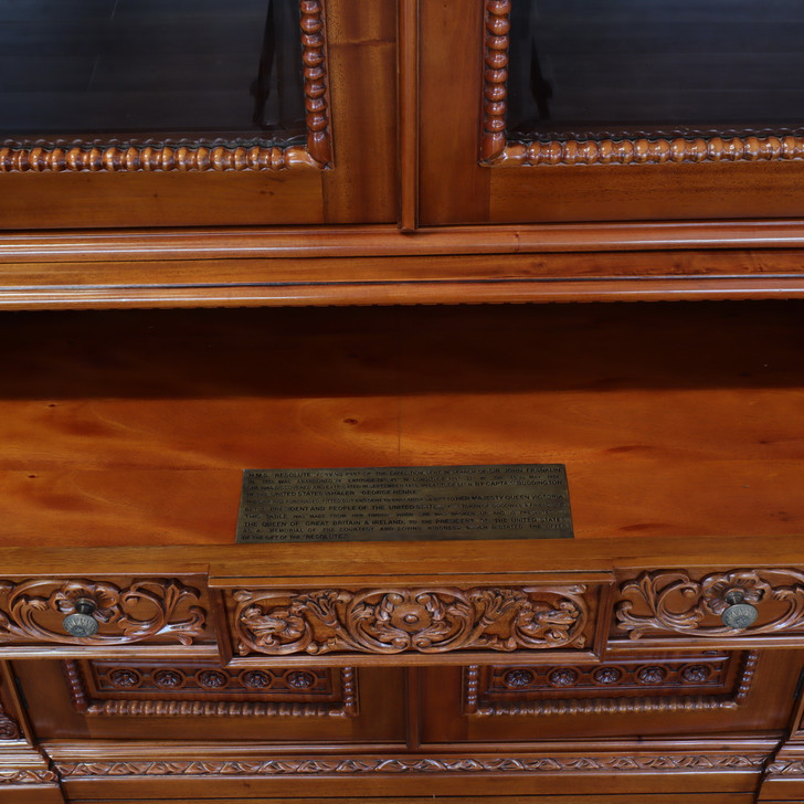 8ft Mahogany Presidential Breakfront Resolute Bookcase