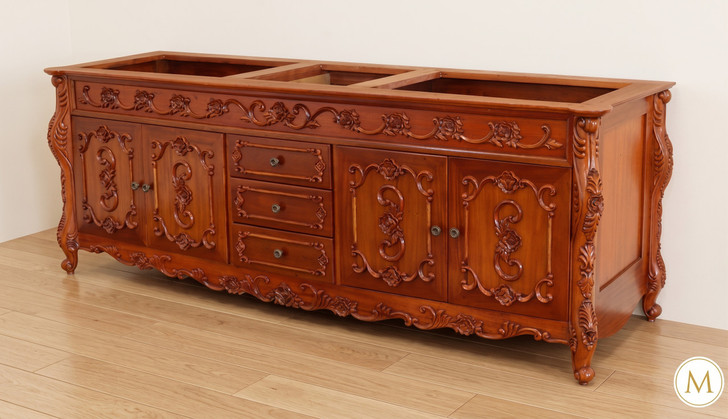 72" Custom Mahogany Bathroom Vanity  without Top