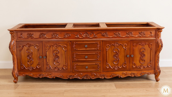 72" Custom Mahogany Bathroom Vanity  without Top
