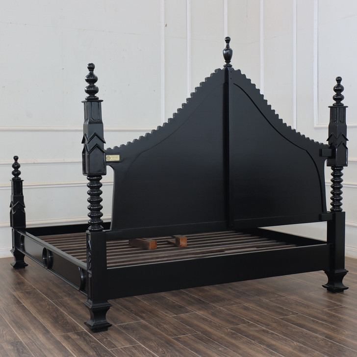 3pc Black Gothic Empire Bedroom Set