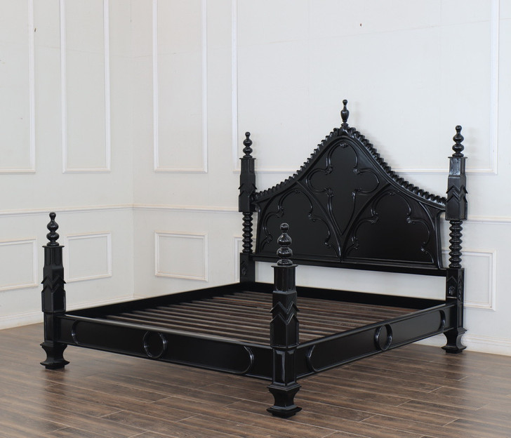 3pc Black Gothic Empire Bedroom Set