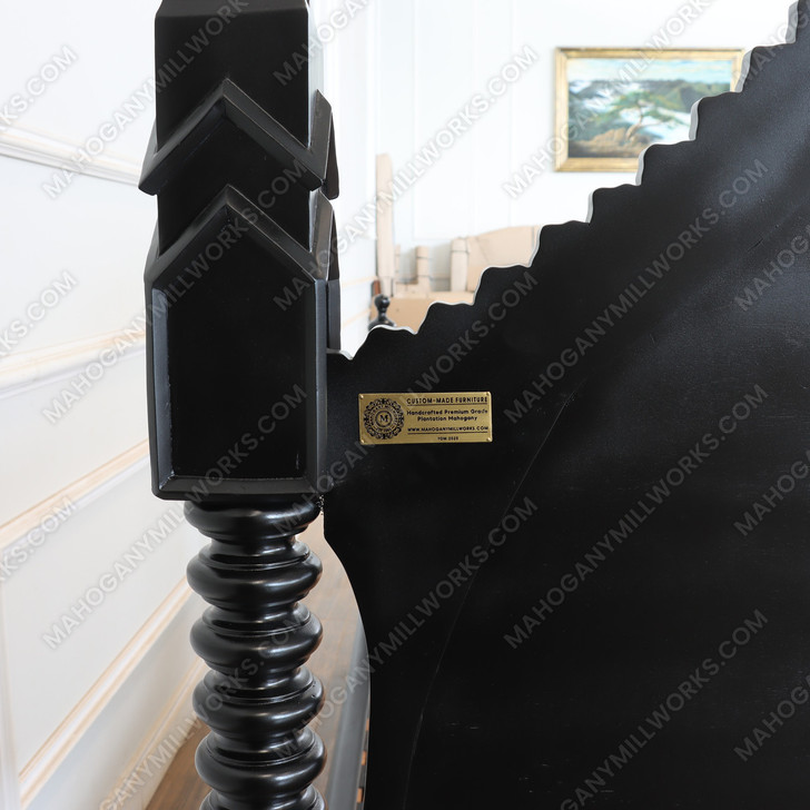 Mahogany Black Gothic Empire Bed (Twin XL)