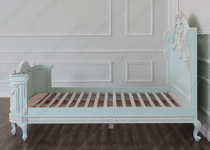 Majestic French Napoleon Baby Blue Bonaparte Bed (Full Size)