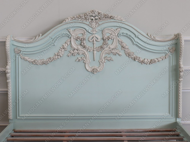Majestic French Napoleon Baby Blue Bonaparte Bed (Full Size)