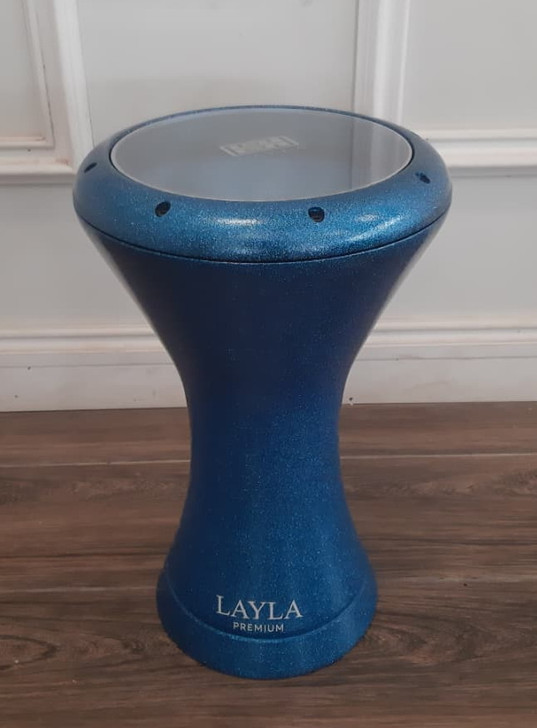 Layla Blue Glitter Premium 9" Sombaty Darbuka