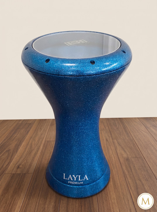 Layla Blue Glitter Premium 9" Sombaty Darbuka