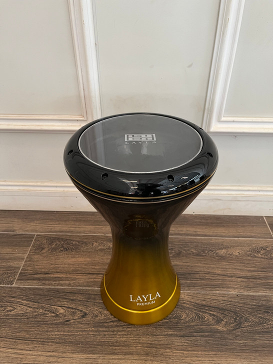 IN STOCK | LAYLA 9" Elite Pro Black/Gold Sombaty Darbuka