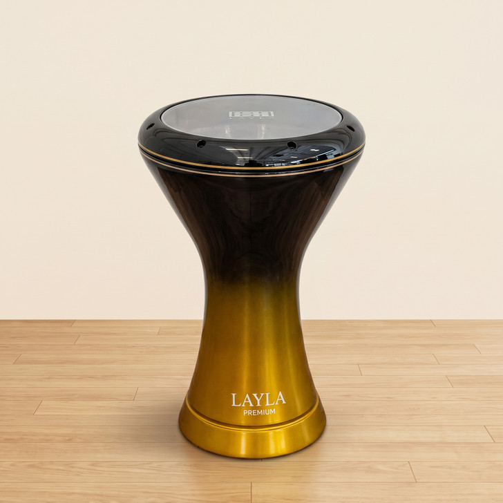 IN STOCK | LAYLA 9" Elite Pro Black/Gold Sombaty Darbuka