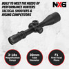 NIGHTFORCE NX6 3-18x50 F1 FieldSet .1 MRAD DigIllum MIL-C Reticle Riflescope (C734)
