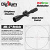 NIGHTFORCE NX6 3-18x50 F1 FieldSet .1 MRAD DigIllum MIL-C Reticle Riflescope (C734)
