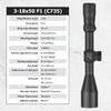 NIGHTFORCE NX6 3-18x50 F1 FieldSet .1 MRAD DigIllum MIL-XT Reticle Riflescope (C735)
