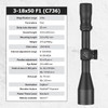 NIGHTFORCE NX6 3-18x50 F1 FieldSet .250 MOA DigIllum MOA-XT Reticle Riflescope (C736)