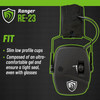 OTIS Earshield Ranger Electronic Pro 23dB Earmuffs (FG-ES23E-BK)