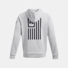 UNDER ARMOUR Men's Freedom Flag Mod Gray Light Heather/Black Hoodie (1386756-011)