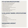 FAXON FX7 8.6 Blackout 12in Medium Sporter Profile Barreled Action (FX700SA-308-01-7F1B863N12NMQ)