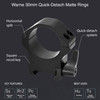 WARNE Maxima Horizontal QD 30mm High Matte Scope Rings (515LM)