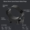 WARNE Maxima Horizontal QD 34mm Medium Matte Scope Rings (521LM)