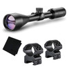 HAWKE Vantage 4-12x50 30/30 Duplex Reticle Riflescope w/ Match Mount 1in Medium Weaver Scope Rings and GRITR Microfibre (14150+22113+GRIT-MF)