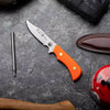 KNIVES OF ALASKA Trekker Pronghorn 3.25in Orange Knife (00176FG)
