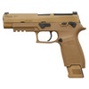SIG SAUER M17 9mm 4.7in 17rd/21rd Coyote Tan Semi-Auto Pistol, MA Compliant (M17-9-CSS-MS-MA)