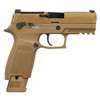 SIG SAUER M18 9mm 3.9in 10rd Coyote Tan Semi-Auto Pistol, MA Compliant (M18-9-CSS-MS-MA)