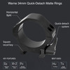 WARNE 520LM 34mm Quick Detach Low Matte Rings (520LM)