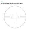 VORTEX Crossfire HD 4-12x44 Illuminated Dead-Hold 2A BDC MOA Riflescope with Sport 1in Medium Riflescope Rings (CFR-41201i+SPT1-M)