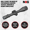 NIGHTFORCE NX6 6-36x56mm FVR-1 Reticle Riflescope (C749)