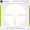 HAWKE Vantage HD 34 5-25x56mm FFP MOA Pro II Reticle Riflescope (14641)