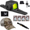 VORTEX Viper Multi-Reticle Shotgun Enclosed Micro Green Dot Sight w/ Lens Cleaning Pen and Counterforce Multicam Camo Cap (VPR-SGMGD3-MR-E+LP-2+120-64-MUL)