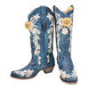 Open-box: CORRAL Ld Navy Blue Studs & Floral Embroidery & Crystals, Size: 08, Width: M - Great condition, limited use