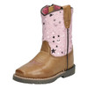 Open-box: SMOKY MOUNTAIN BOOTS Kid's Autry Brown/Pink Leather Western Boot, Size: 5 (3228T-5R) - Damaged package