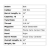 BERGARA B-14 Squared Crest 308 Win 20in 5rd Sniper Gray Bolt-Action Rifle with Omni Muzzlebrake and Fluted Bolt (B14S751)