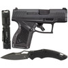 TAURUS GX4 9mm 3in 2x11rd Black/Black Striker-Fired Pistol with Knife and Light (1-GX4M931-CK6)
