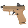 GLOCK G43X 9mm 3.41in 15rd Flat Dark Earth Semi-Automatic Pistol with Holosun HS407K X2 Red Dot Sight (UX4350204NR15ORNINO2)