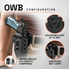 GRITR OMNI IWB/OWB Ambidextrous Kydex Holster Fits CZ Shadow 2