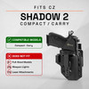 GRITR OMNI IWB/OWB Ambidextrous Kydex Holster Fits CZ Shadow 2 Compact/Carry