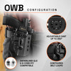 GRITR OMNI IWB/OWB Ambidextrous Kydex Holster Fits CZ P-10 Series