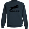 DRAKE Men's Leaping Lab Orion Blue Crew Graphic Sweatshirt (DS1647-ORN)