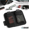 SAVIOR EQUIPMENT 2-Slot Obsidian Black Battery Holder with Hook Backing (SP-TNS-BATX2-BK)