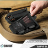 SAVIOR EQUIPMENT 2-Slot Obsidian Black Battery Holder with Hook Backing (SP-TNS-BATX2-BK)