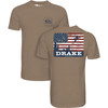DRAKE Men's Americana Scenic Flag Savanna Tan T-Shirt (DT9875-STH)