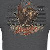 DRAKE Men's Blackout Lab Flag Graphite Heather T-Shirt (DT9878-GPH)