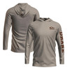 DRAKE Men's Graphic Logo Island Fossil Light Heather Solid Hoodie (DT8900-IFH)