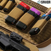 SAVIOR EQUIPMENT 1-Slot Dark FDE AR10 Magazine Holder with Hook Backing Panel (MP-TNS-AR10-TN)