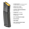 DANIEL DEFENSE DD AR15 32Rd Black Magazine (13-072-16539-006)