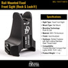 DANIEL-DEFENSE Rail Mounted Black Fixed Front Sight (19-017-04013)