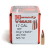 HORNADY V-Max 17 Cal .172 20Gr 100 Per Box Bullets (21710)